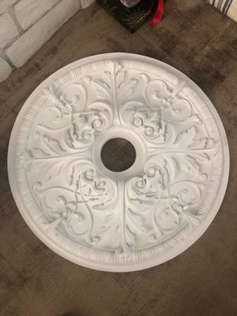 Newly painted large Ceiling Medallion 1
