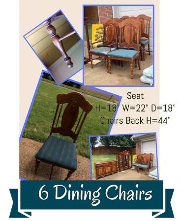 4 1980's Dining Chairs 1