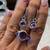 2.83 carat Amethyst and diamond ring + Earrings 1 thumbnail