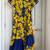 Beautiful Hawaiian Women’s Muumuu Dress Size L Blue and Yellow Floral 2 thumbnail