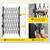 VEVOR Single Folding Security Gate 7 ft H x 7 ft W Folding Door Gate B 7 thumbnail