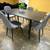 $0 Down! Mid-Century Modern Dining set with gray  chairs 1 thumbnail