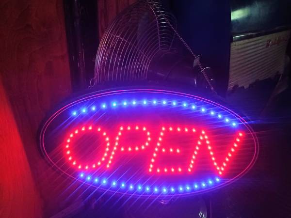 OPEN lighted sign 1
