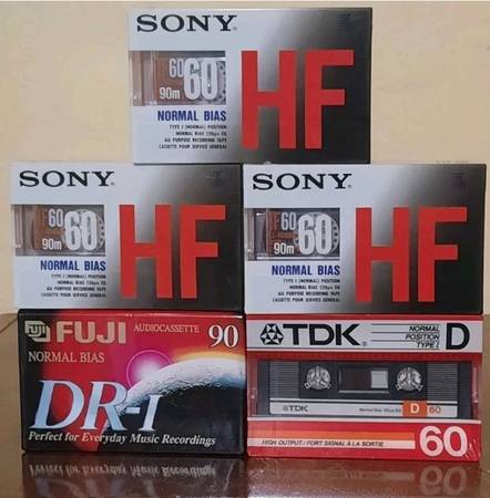 FIVE Blank/Sealed Cassettes 1
