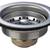 BK Resources Stainless Steel Commercial Kitchen Sink Basket Drain with 1 thumbnail