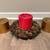 4-pc. Winter Table Centerpiece, Pinecone Evergreen Wreath, Lg. Candles 1 thumbnail