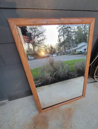 Wood Frame Mirror 1