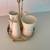 Vintage speckled ceramic coffee sugar creamer set with salt and pepp 3 thumbnail