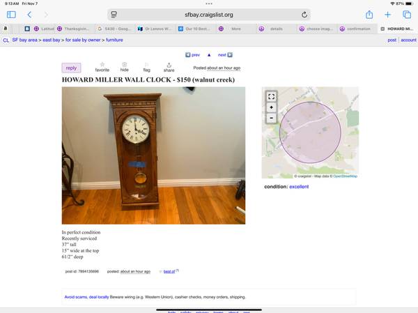 HOWARD MILLER WALL CLOCK 1