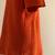 Orange Handmade Crochet Knit  Buttoned Top for Women Short Sleeve 5 thumbnail
