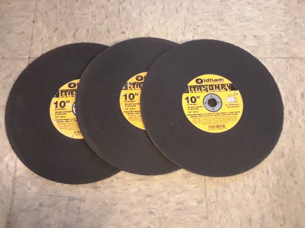 10" masonry discs (3) 1