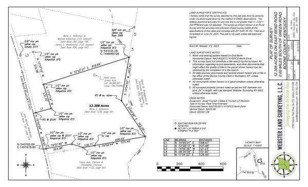 $549,999 13+acres land, 300+ft frontage on East Bend Rd (Burlington)63974331437443123