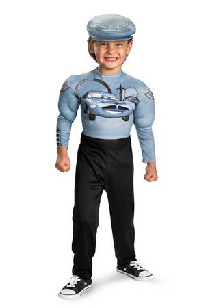 B0Y`S COSTUME SIZE ( 7-8 ) DISNEY CARS FINN McMISSILE- MUSCLE ARMS NWT 1