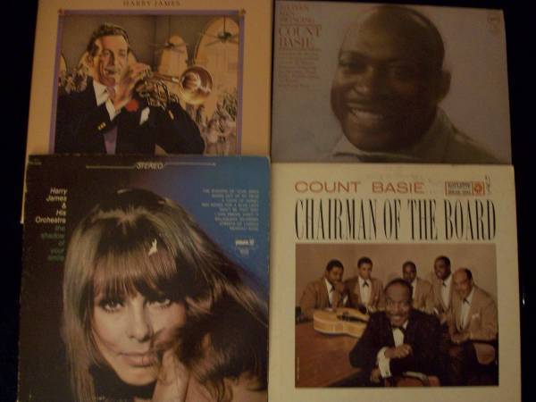 Count Bassie Harry James,-music on Lp records 1