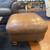 Light brown leather ottoman 1 thumbnail