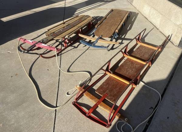vintage sleds $65 each 1