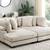 Beige 2pc oversized double chaise lounge - new 1 thumbnail
