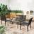 New 4 Pieces Outdoor Patio Furniture Set Conversation Set with Glass Coffee Tabl 2 thumbnail