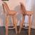 Like New Pair of Rattan Swivel Bar Stools 3 thumbnail
