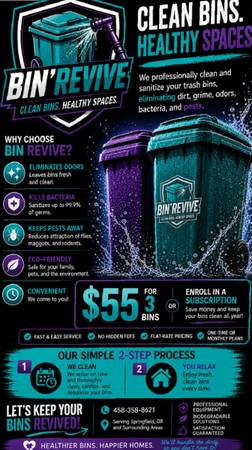 Trash Bin Cleaning Services **New Local Business** 1