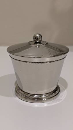 Charming Silver-tone Lidded Vanity Jar | Jewelry Holder 1