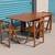 Vintage Mid Century Teak Drop-Leaf Dining Table with 4 Folding Chairs 1 thumbnail
