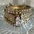 14K Solid Yellow Gold Marquise Genuine Diamond Engagement Ring / and Stacking Di 9 thumbnail