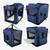 3-Door Collapsible Soft-Sided Dog Crate, Blue, 24 inch 6 thumbnail