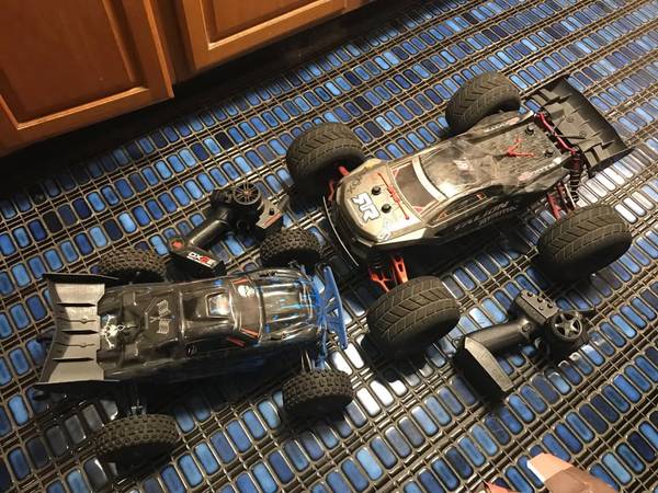 2 RC trucks and batteries and stuff … A lot more than in the picture 1