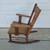 Antique Oak Wood Small Rocking Chair 6 thumbnail
