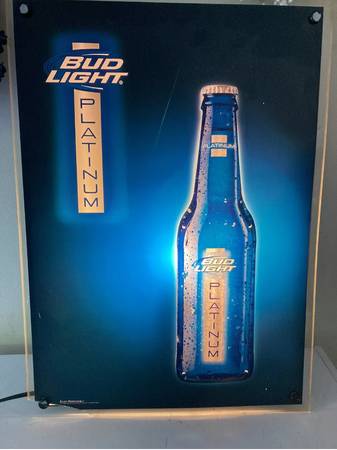 Bud Light Platinum lighted advertising sign 1