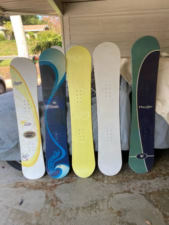 Snowboards 139 to 156 $65 each 1