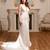 Sheath Wedding Dress | Size 10 | Plunging V-Neck, Beaded 1 thumbnail