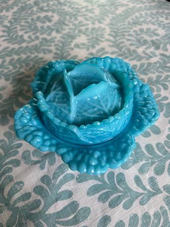 Vintage Cabbage Leaf Pattern Candy Bowl 1