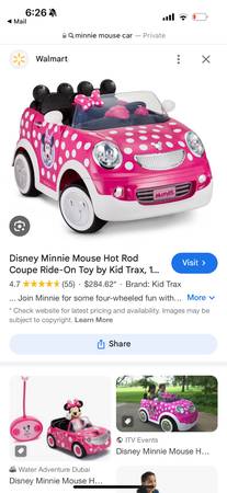 Minnie Mouse 12V ride on car 1