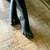 Solid bronze woman sculpture art deco vintage glass coffee table 3 thumbnail