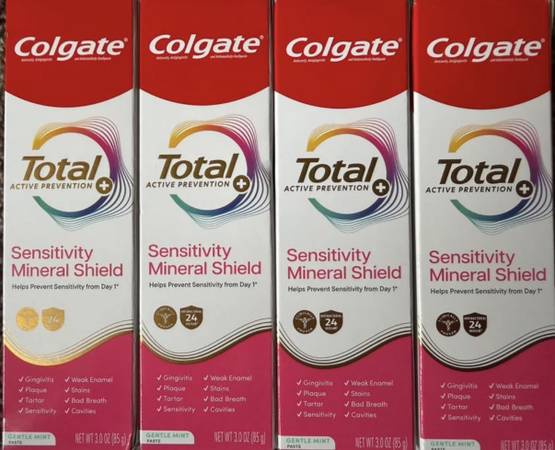 NEW Colgate Total Active Prevention Sensitivity Mineral Shield Mint To 1