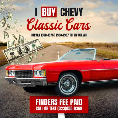 I BUY CHEVY CLASSIC CARS IMPALA 1975 TRI FIV BEL AIR 1