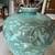Vintage Korean Celadon Crackle Glaze Vase Depicting Crane and Detailed Design 9 12 thumbnail