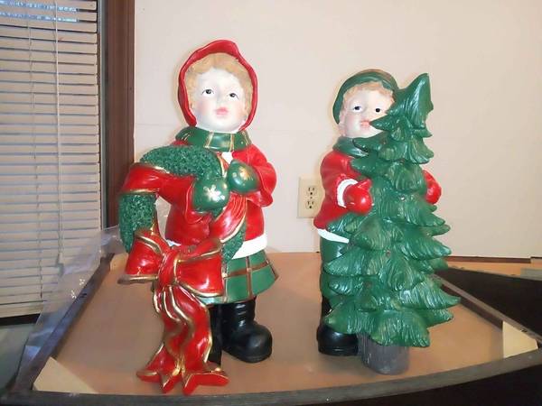 NEW 2 Christmas Figures Kids Decor 12"t Xmas 1