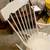 Vintage  Heirloom Wooden Rocking Chair in Cream White 6 thumbnail