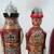 Asian  Hand Crafted Wooden Vintage 4 Figures Chess Pieces? 7" Tall 2 thumbnail