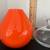 3 glass bud vases- orange - white- clear 8 thumbnail