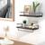 Floating Shelves for Wall Set of 2, Wall Mounted Storage Shelves with 3 thumbnail