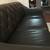 Claudia II slate gray leather sofa 4 thumbnail