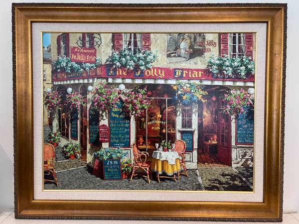 絵画 flk040117 Framed Jolly Friar print by Viktor Shvaiko, hand embellished