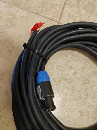 55' Foot 12 AWG Pair of Speakon to Banana Speaker Cables - $60 (Torrance)63471471754113122