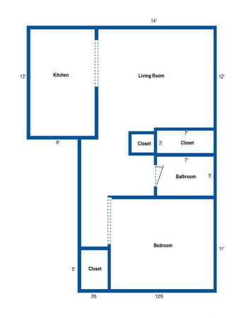 Large Closets, Private Entrance, Walk to Shops 1