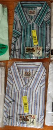 2 Vintage Ely Cattleman Men's Shirt XXL S/S Western Pearl Snap Button 1