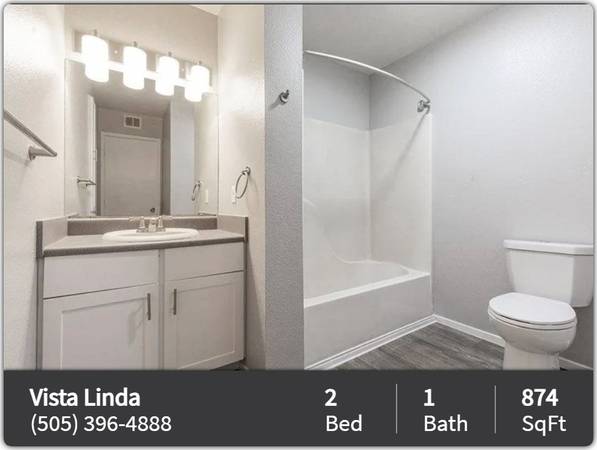 $1,700 / 2hab - 874ft2 - ¡Amplio y cómodo apartamento de 874 pies cuadrados, 2 habitaciones, 1 baño! ¡Disponible ahora! (Santa Fe)63659867068801120